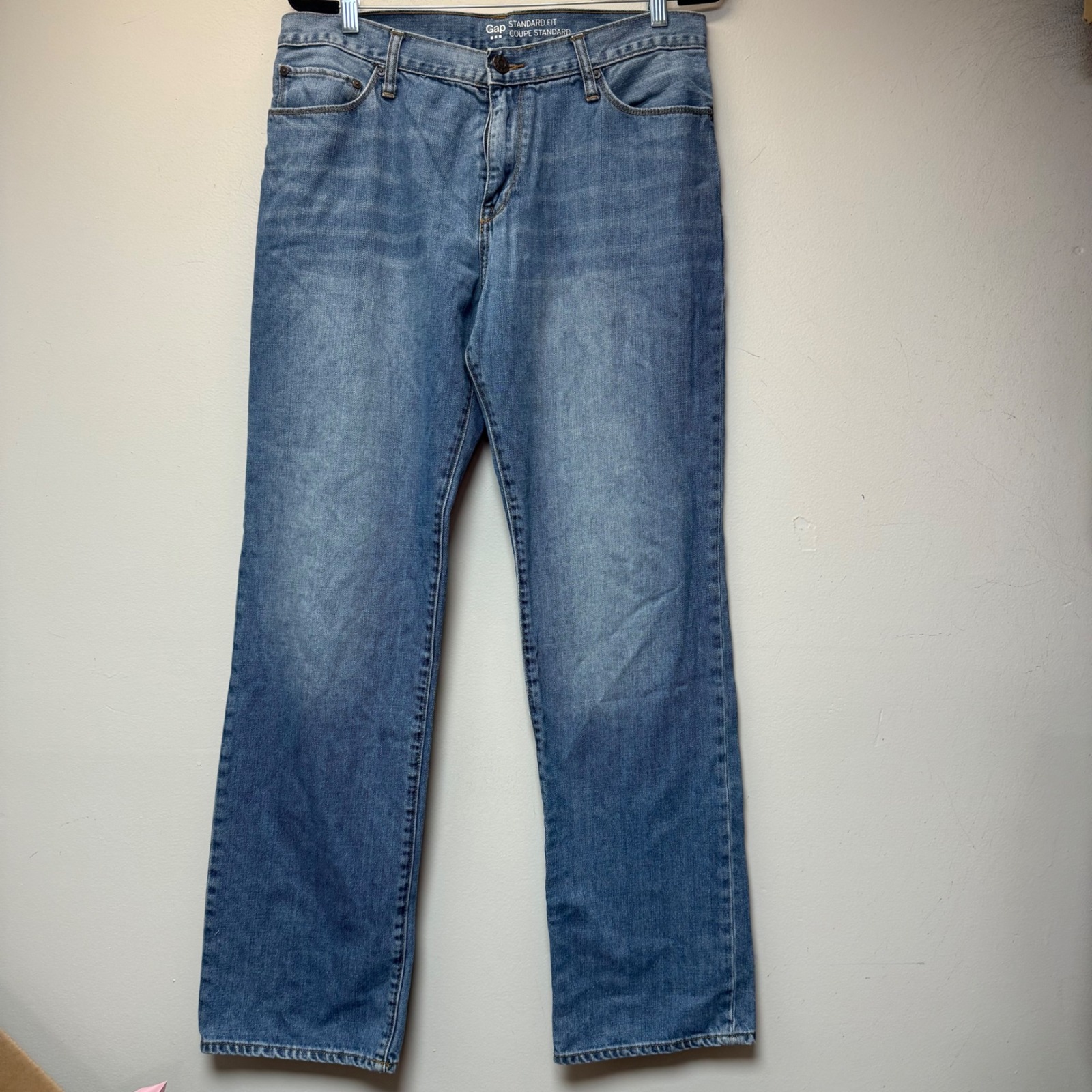 Gap Standard Fit Jeans Mens 34x34 Blue Excellent Straight Leg Denim 9327